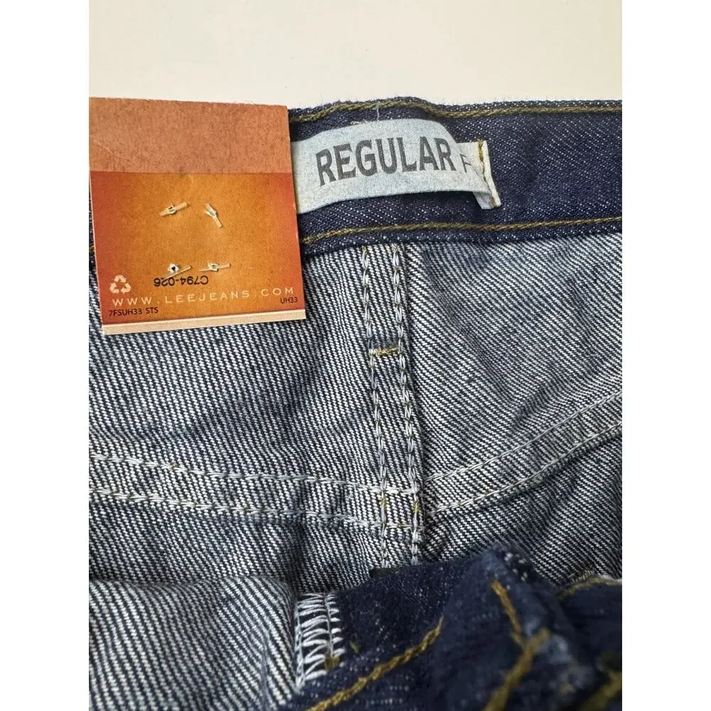 2015 Lee Regular Fit Jeans Straight Leg Men's 33 * 30 Dark Wash Cotton Mexico